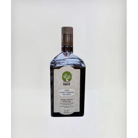 Confezione da 12 bottiglie di OLIO EXTRAVERGINE MEDITERRANEO  da un Litro con Tappo Antirabocco