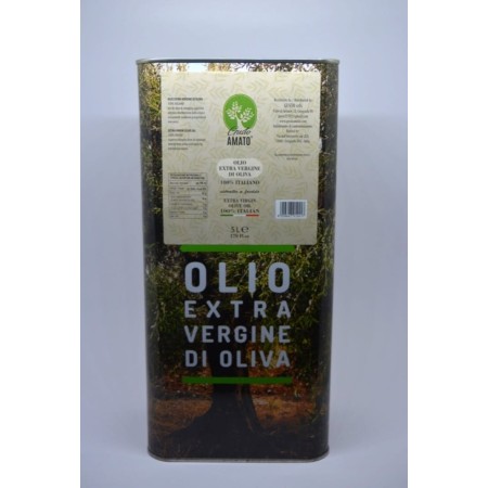 Olio EVO Extravergine di Oliva Italiano Pugliese - Latta 5 Litri