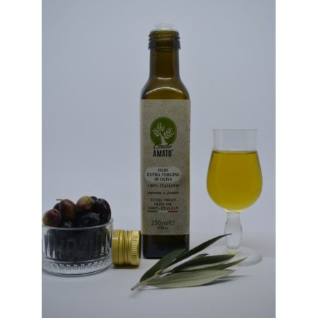 Confezione da 12 bottiglie OLIO EXTRAVERGINE MEDITERRANEO Bottiglia da 250 ML. bottiglia marasca